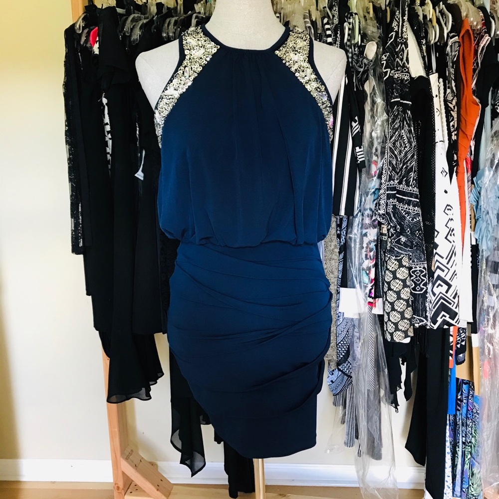 Jodi Kristopher blue dress